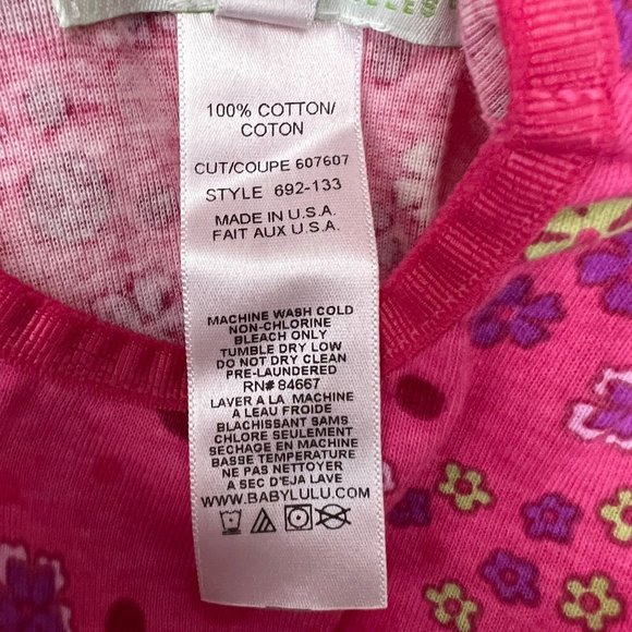 Baby Lulu Dress Girls‎ 2T Pink Floral Stripe Butterfly Ruffle Mixed Media Artsy - Picture 6 of 6